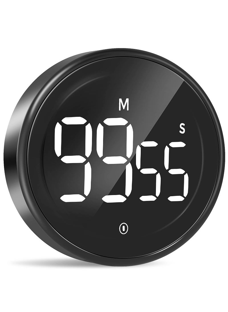LIORQUE LIORQUE Digital Kitchen Timer Magnetic Countdown Countup Timer with Large LED Display 2 Brightness Levels 3 Volume Levels Productivity Timers for Classroom Cooking Fitness 
