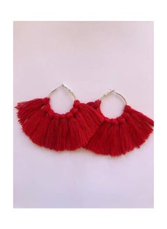 Generic Boho macrame Handcrafted text hoop earrings  - Image 2
