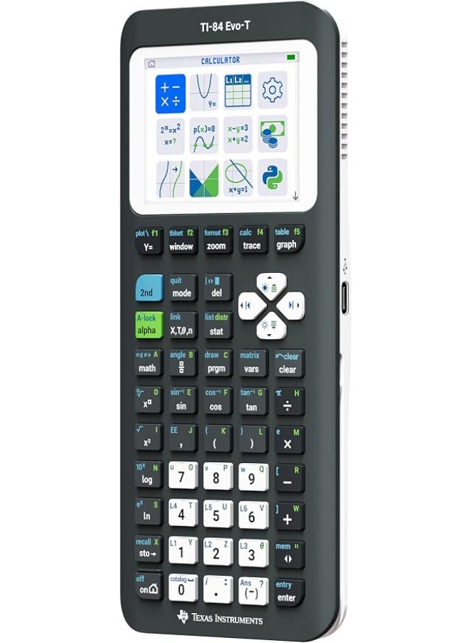 Texas Instruments TI-84 Evo-T Graphical Calculator, Python Support, Rechargeable, USB-C, - Image 3