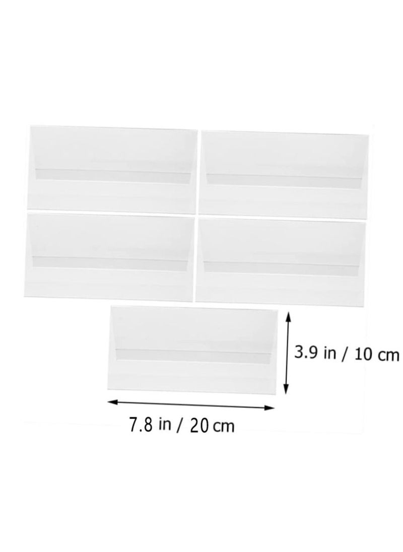 ZUIHAO - Acrylic 5 pcs Name Plates for Desks Clear Plastic Name Tent Holders Display for Office Conference - Image 1