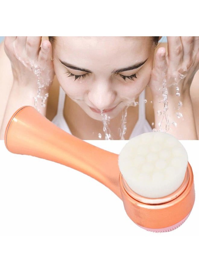 Ymiko Manual Facial Cleansing Brush, 2-in-1 3D Facial Brush Double-Sided Face Deep Cleaning Massage Brush Manual Facial Cleansing Brush Skin Care Tool - Image 5
