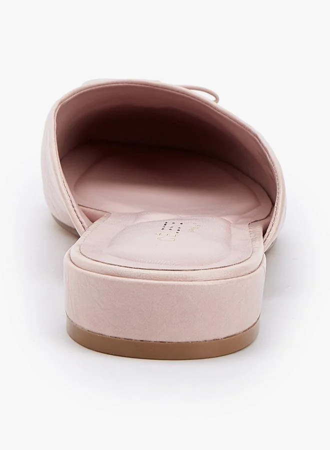 Celeste PINK Women Crinkle Textured Mules for Women | Best Price UAE