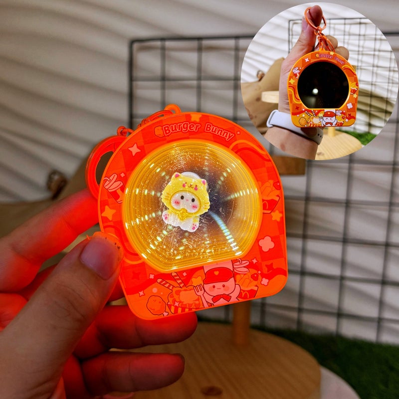 Cute Pocket Abyss Mirror Light-Up Wandering Wonderland Keychain Makeup Mirror - Kids' Toy Gift