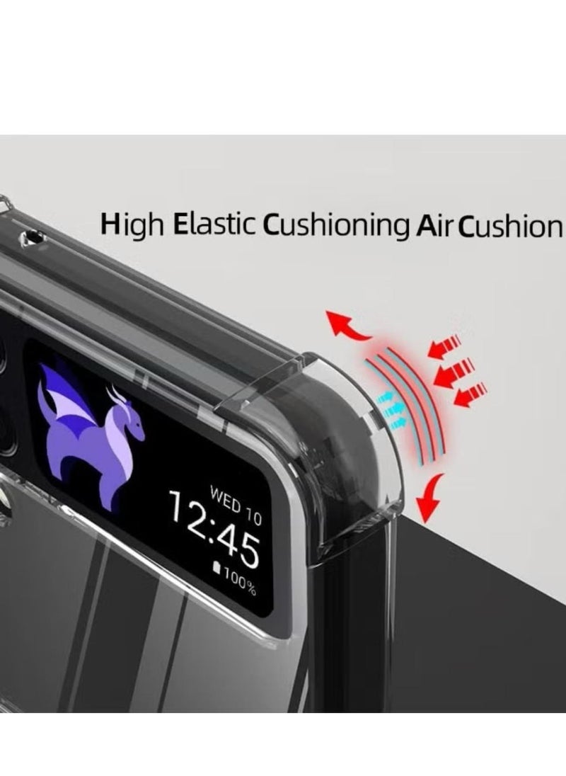 Magnetic - Samsung Galaxy Z FLIP 4, Magnetic Case, Compatible with MagSafe Wireless Charging, Anti-Scratch Bumper Cover (Clear), TPU - PC - Image 1