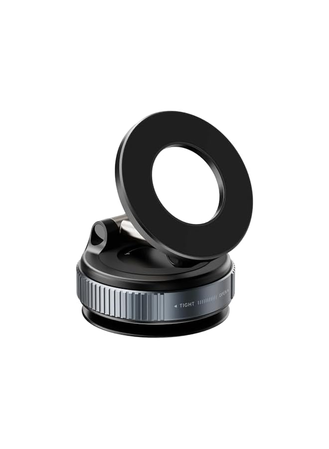 Green Tiger K007 Vacuum Suction Phone Mount for Car Wireless Stand Magnetic Phone Holder for Car Black Rotation Magnetic Car Cell Phone Holder Suction Cup Car Phone Mount (X68) - Image 5