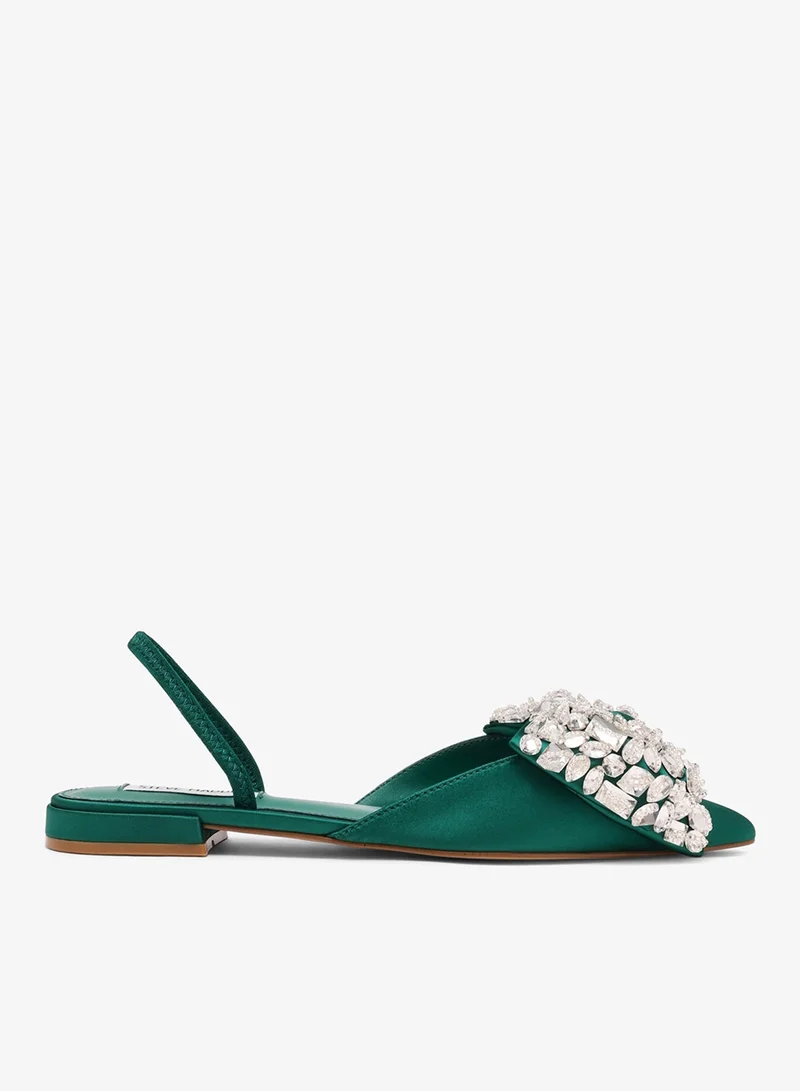 Sloane St. Green Flat Sandals