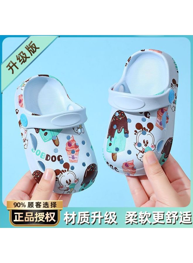 Babu Dou Children's Slippers Summer Baby Cartoon Boys Soft Sole Girls Anti-slip Home Printed Beach Crocs