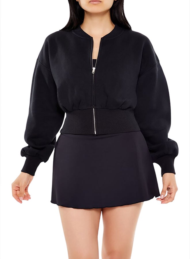FOREVER 21 Drop-Sleeve Zip-Up Jacket - Image 1