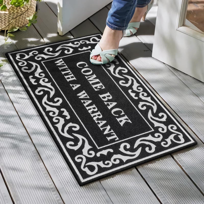 Lzuso Door Mats Welcome Mat Come Back with A Warrant Doormats Outdoor Indoor with Non Slip Rubber Backing Durable Easy to Clean Entrance Funny Mat for Home Farmhouse Patio Front Door Mats - Image 2