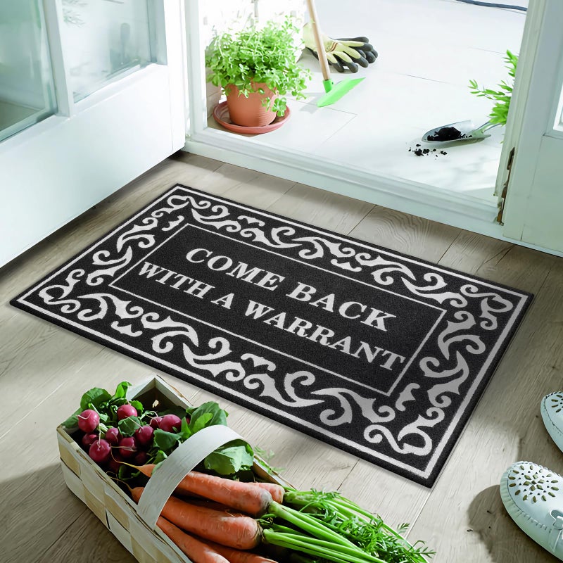 Lzuso Door Mats Welcome Mat Come Back with A Warrant Doormats Outdoor Indoor with Non Slip Rubber Backing Durable Easy to Clean Entrance Funny Mat for Home Farmhouse Patio Front Door Mats - Image 5