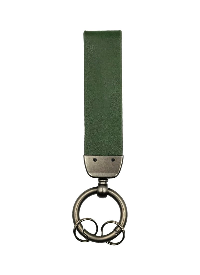 Nissan High Quality Metal & PU Leather Home Key Chain Car Key Chain NISSAN Green  - Image 3