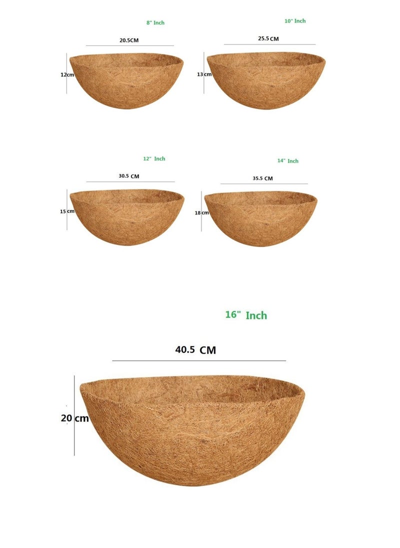Y&D 5-Piece Coconut Liner Hanging Flower Basket Mat  - Image 5