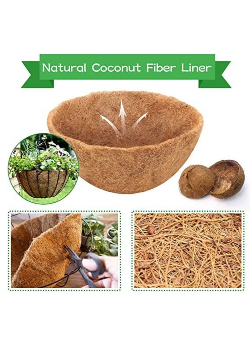 Y&D 5-Piece Coconut Liner Hanging Flower Basket Mat  - Image 4