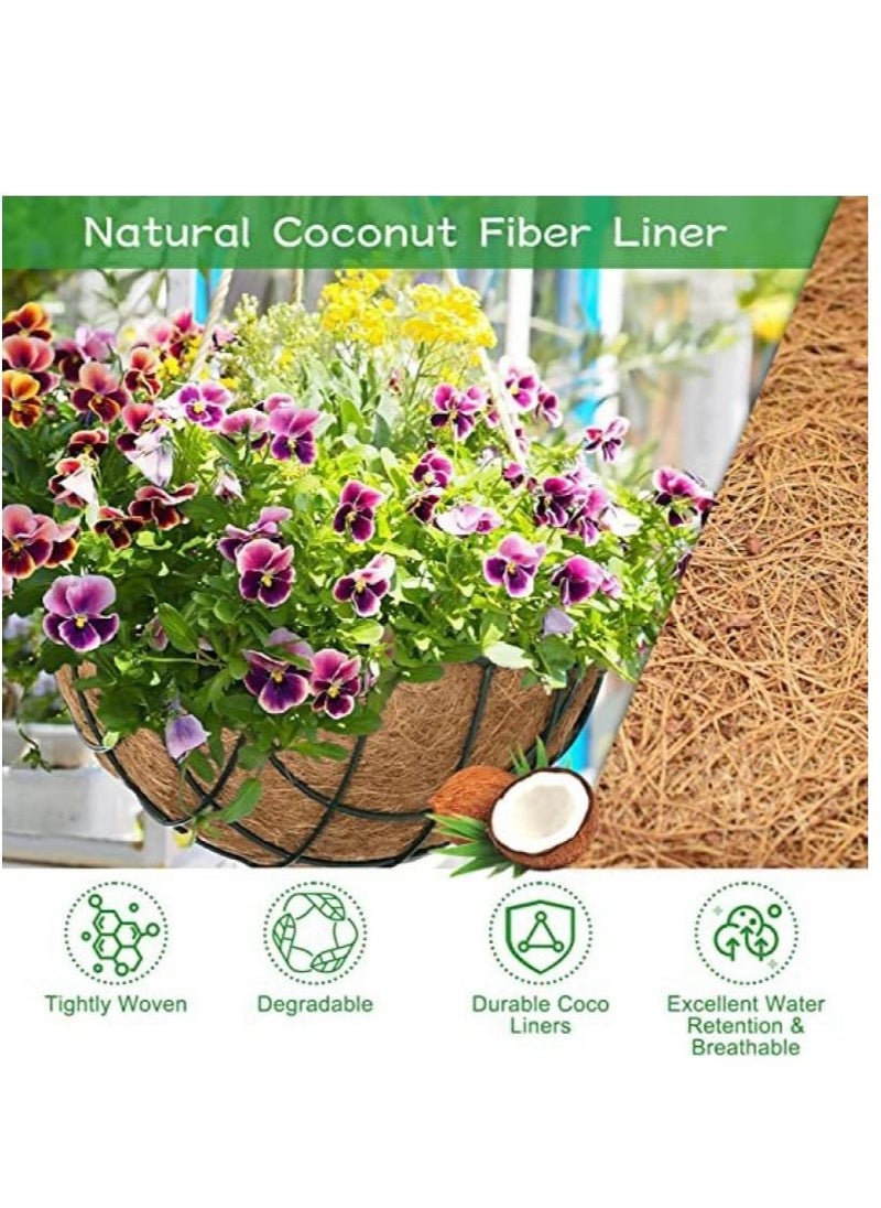 Y&D 5-Piece Coconut Liner Hanging Flower Basket Mat  - Image 3