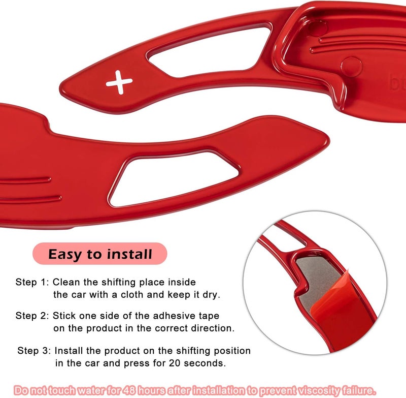 Bonbo Red Sports Aluminum Steering Wheel Paddle Shifter Extension Cover trim interior Accessories for Honda Accord Civic Insight CR-V - Image 3