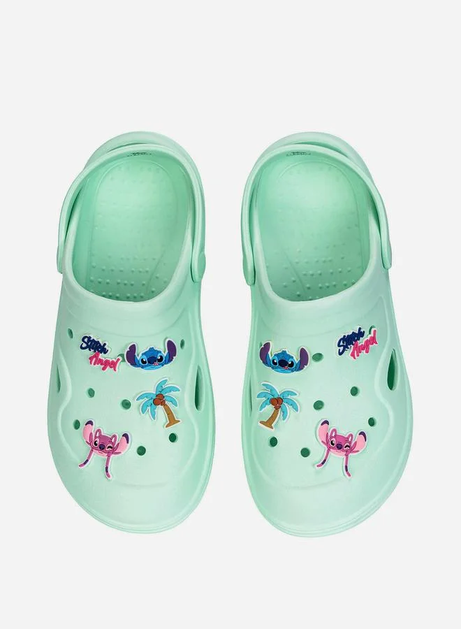 Comic Kicks by UrbanHaul Comic Kicks by UrbanHaul Stitch Applique Detail Clogs with Backstrap