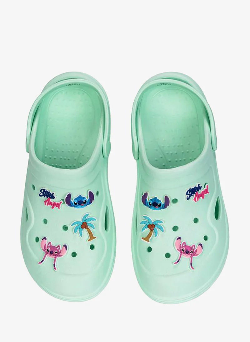 Comic Kicks by UrbanHaul Comic Kicks by UrbanHaul Stitch Applique Detail Clogs with Backstrap