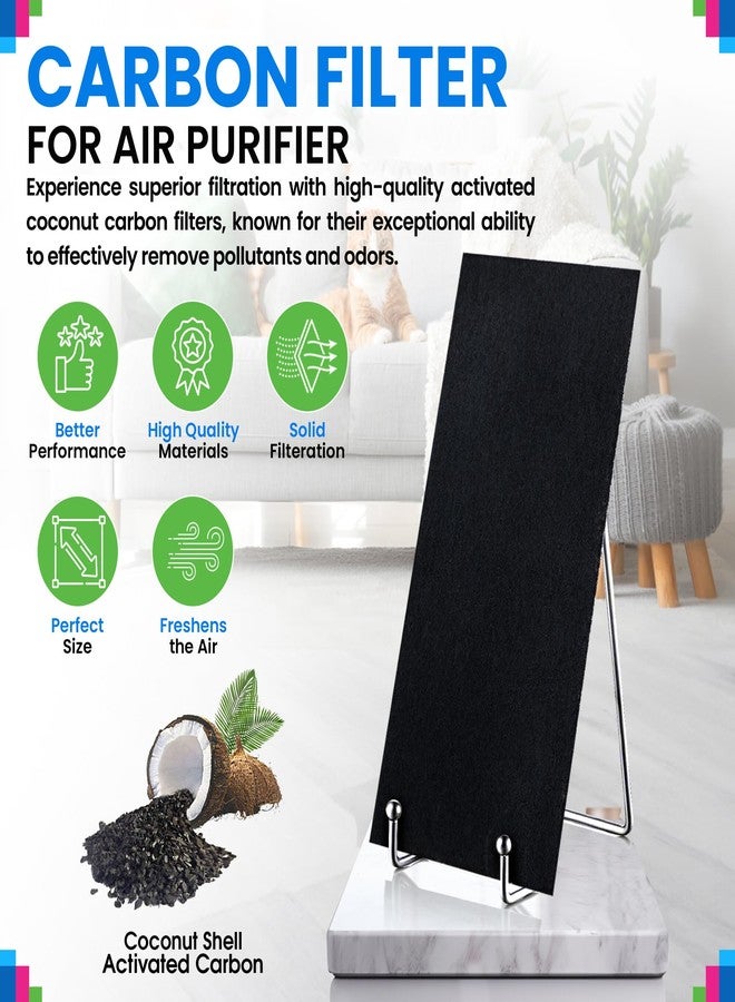 Bagean Activated Carbon Pre Filter 9.5" x 4.1" Compatible with Bionaire & Holmes AER1 Filter Replacement - Fits AER 1 Holmes Air Purifier Filters - Removes Odors and Freshen the Air (4-Pack) - Image 2