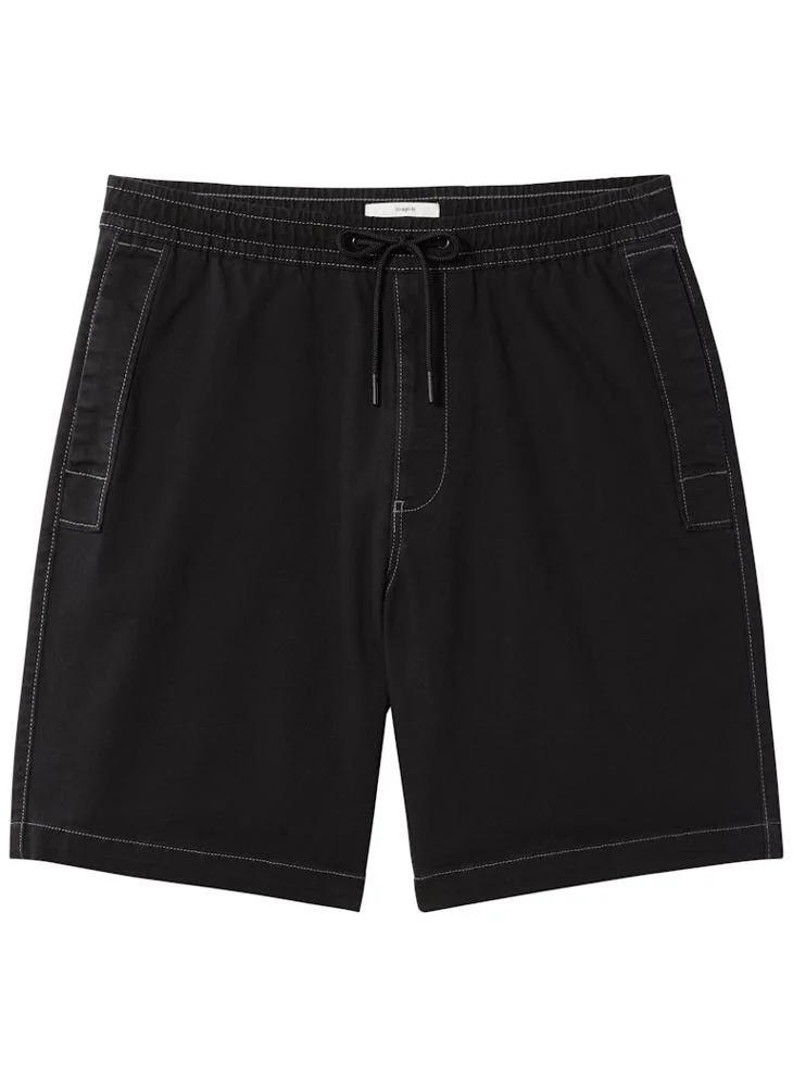 Calvin Klein Jeans  Cotton Canvas Drawstring Shorts for Men | Best Price UAE