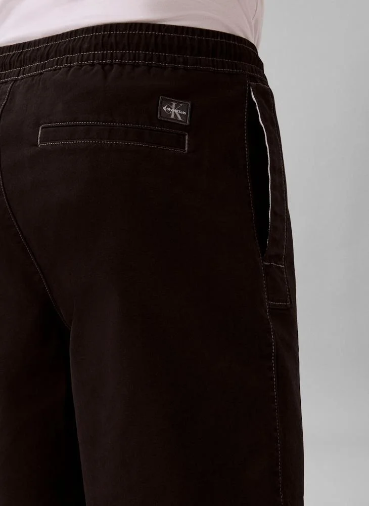 Calvin Klein Jeans  Cotton Canvas Drawstring Shorts for Men | Best Price UAE