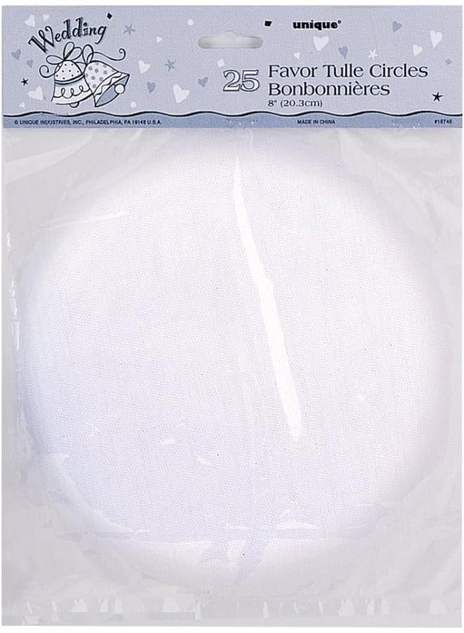 Unique 25 Count Wedding Favor Tulle Circles - Image 1