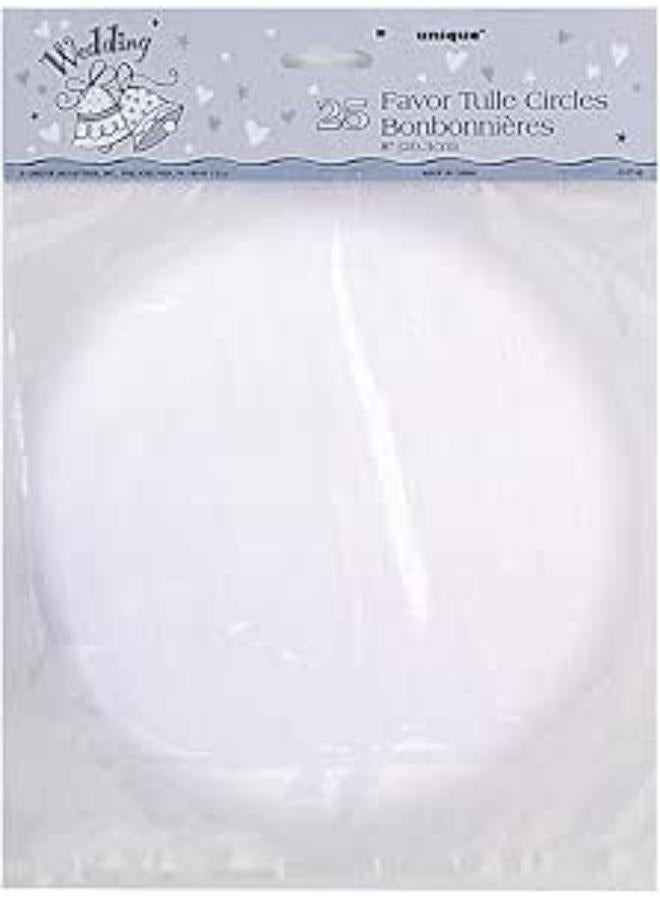 Unique 25 Count Wedding Favor Tulle Circles - Image 3