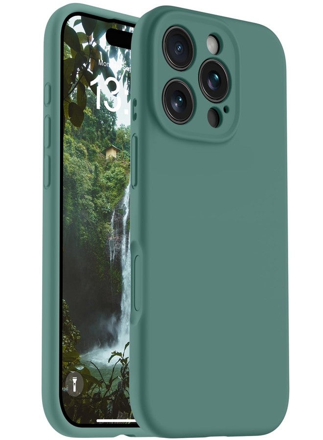 OTOFLY Magnetic for iPhone 16 Pro Max Case,Compatible with Magsafe,Classic Liquid Silicone Mobile Phone Case,Integrated Camera Control Button,Anti-Scratch Microfiber Lining, Pine Green - Image 1
