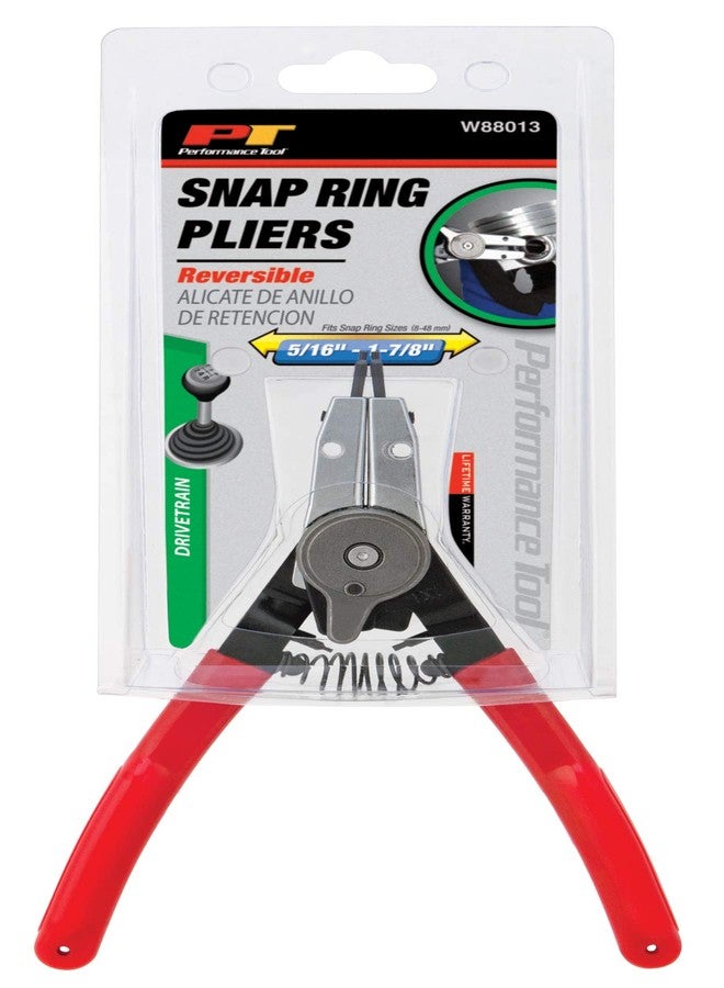 Performance Tool W88013 7-inch Internal/External Snap Ring Pliers with Cushion Grips, Hex Key and Spare Tips - Image 1