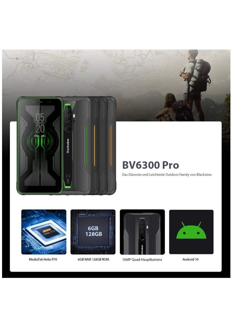 Blackview - Blackview BV6300 pro outdoor smartphone,ultra-slim ergonomic design, 5.7 inches Android 10, 16 MP quad camera with smart HDR, P70 octa-core 6 GB/128 GB, 4380 mAh battery-Orange - Image 1