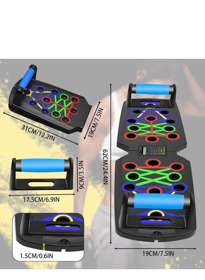 لوح تمرين الضغط، جهاز تمرين متعدد الوظائف ٢٦ في ١ للاستخدام المنزلي، نظام لياقة بدنية، تمارين عضلات الصدر، جهاز احترافي لحرق الدهون، هدايا للرجال والنساء - Image 3