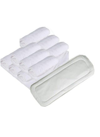 World Kids Diaper Inserts Reusable (Pack Of 10) Baby Washable Cloth Diaper Nappies Wet Free Inserts For Babies (5 Layer Insert Pad For Cloth Diapers) White - pzsku/ZEA1FBECDD8D9ABFBAD17Z/45/_/1692273833/9d345097-fa93-4999-b894-dfa1d5f0ea75