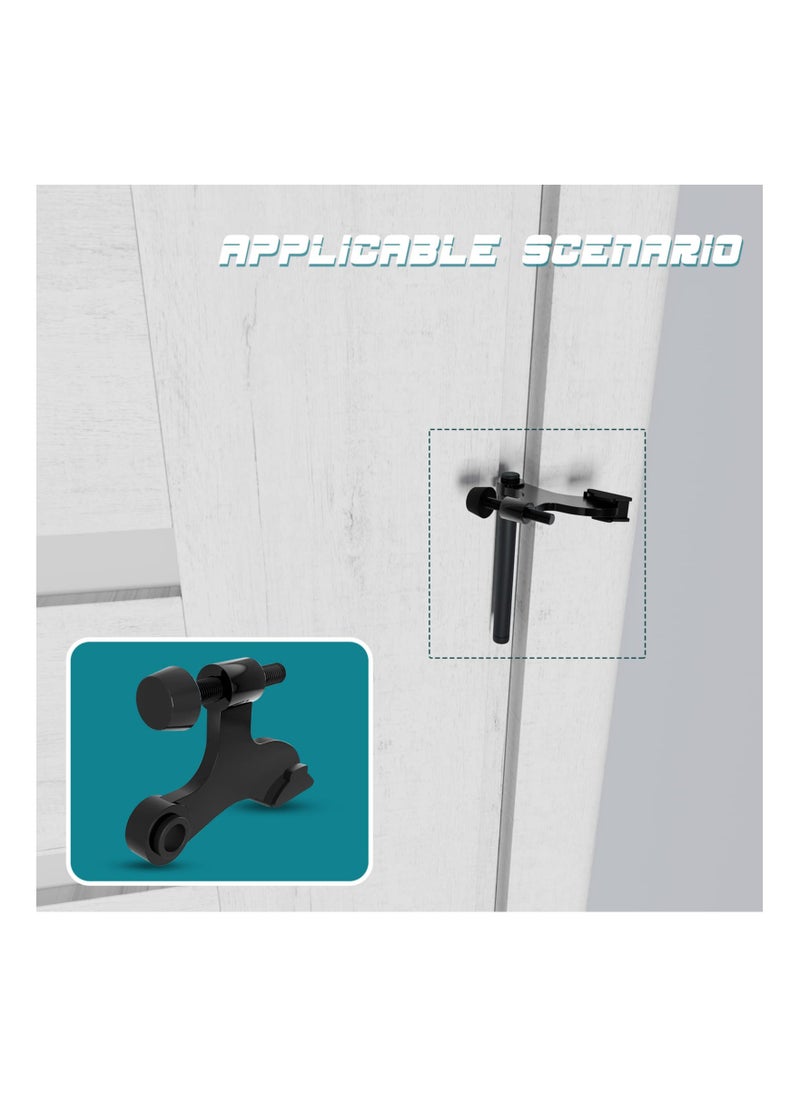 SYOSI - Hinge Pin Door Stopper Black, Adjustable Heavy Duty Hinge Pin Door Stop with Black Rubber Bumper Tips, Reduce Potential Damage Prevent Striking Wall Dents in Door Trim, Easy Installation(4 Pack ) - Image 1