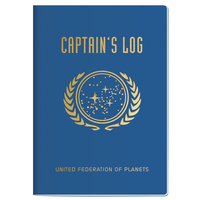 The Unemployed Philosophers Guild Star Trek Captain's Log Notebook - Officially Licensed Passport Sized Mini Pocket Notebook, 3.5" x 5" - Image 1