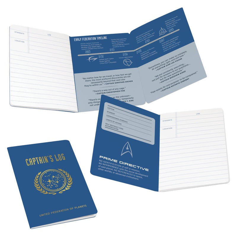 The Unemployed Philosophers Guild Star Trek Captain's Log Notebook - Officially Licensed Passport Sized Mini Pocket Notebook, 3.5" x 5" - Image 4