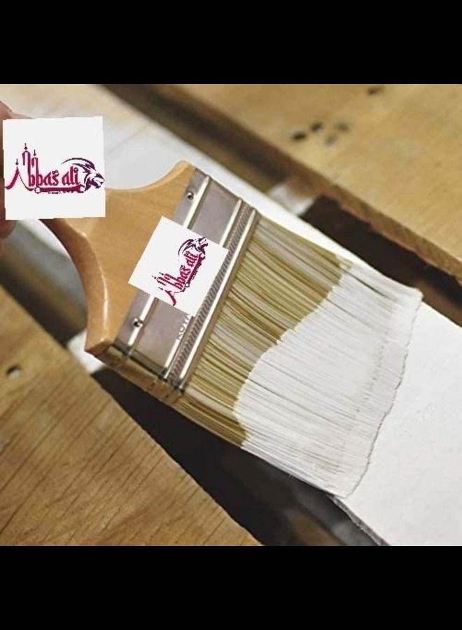 عباسلي فرش الدهان - شعيرات طويلة الجودة / مقبض خشبي مريح - Image 2