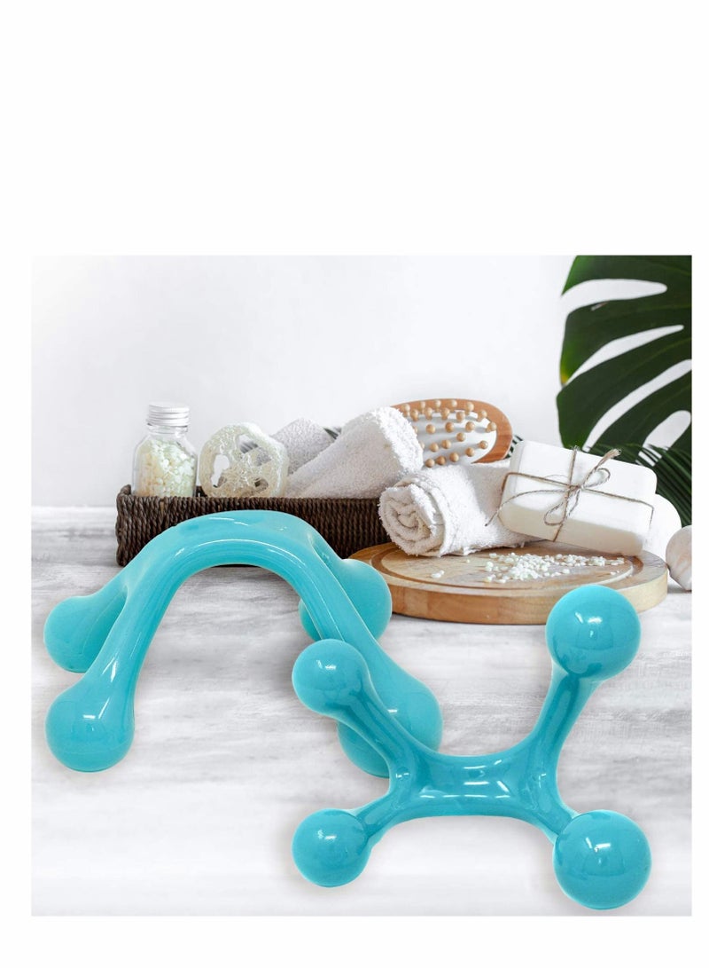 NIBEMINENT Hand Held Massage Tool Neck and Back Manual Handheld Palm Full Body 4 Legged Acupressure Gentle Self Massager Pressure Point Tool, 2Pcs - Image 2