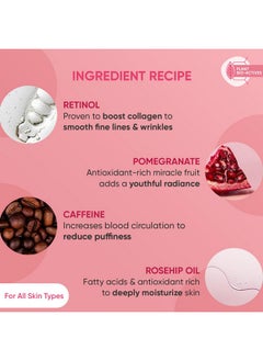 Dot & Key Pomegranate Retinol + Caffeine Eye Cream | Smoothens Fine Line & Wrinkles | Fades Dark Circles | Locks Moisturizer To Prevent Dryness | Improves Skin Elacticity & Firmness | 20Ml  - Image 3