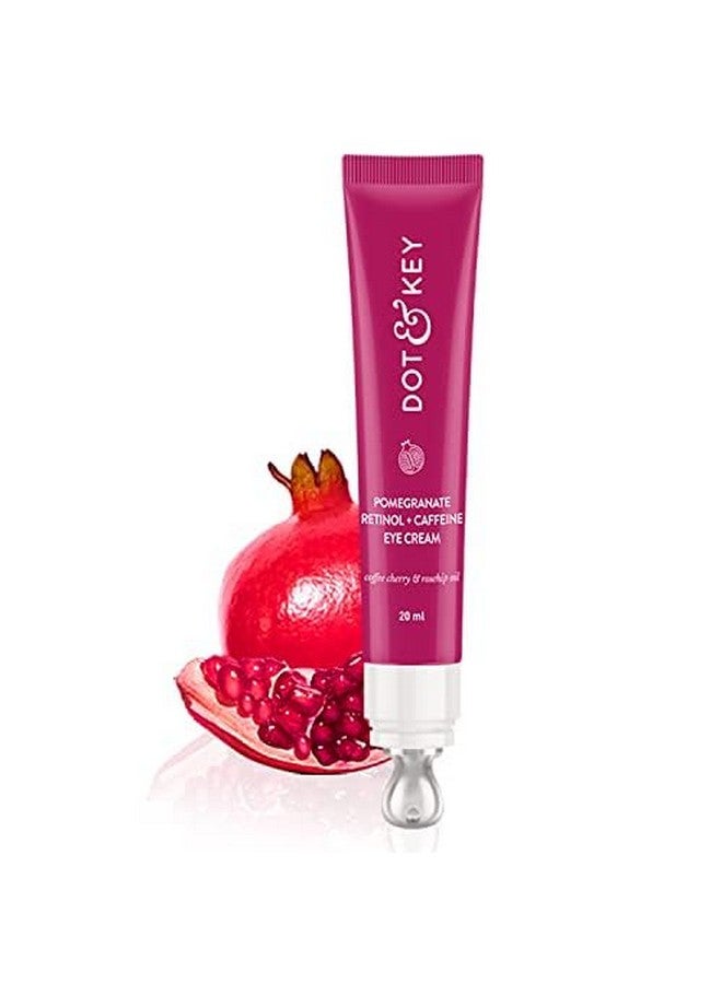 Dot & Key Pomegranate Retinol + Caffeine Eye Cream | Smoothens Fine Line & Wrinkles | Fades Dark Circles | Locks Moisturizer To Prevent Dryness | Improves Skin Elacticity & Firmness | 20Ml - Image 1