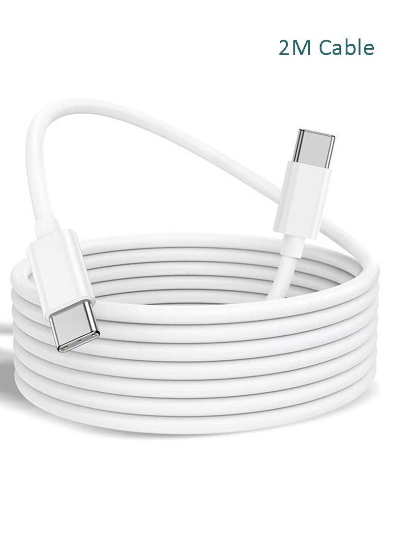 Super ZYouth 60W USB-C to USB-C Fast Charging Cable 2M, PD3.0 Power Delivery with E-Marker for iPhone 15 Series/MacBook/iPad Pro/Samsung S23+/Huawei P60, Durable Nylon Braided (White)  - Image 2