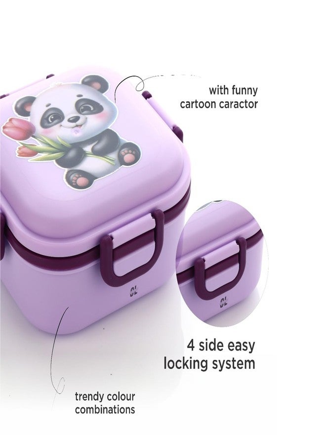 Craftlayout Hungers Lunch Box for Kids & Adults | Premium BPA-Free Plastic Tiffin | Airtight, Leak-Proof, Lightweight Food Container for School, Office, College & Travel | Multicolor - Image 4