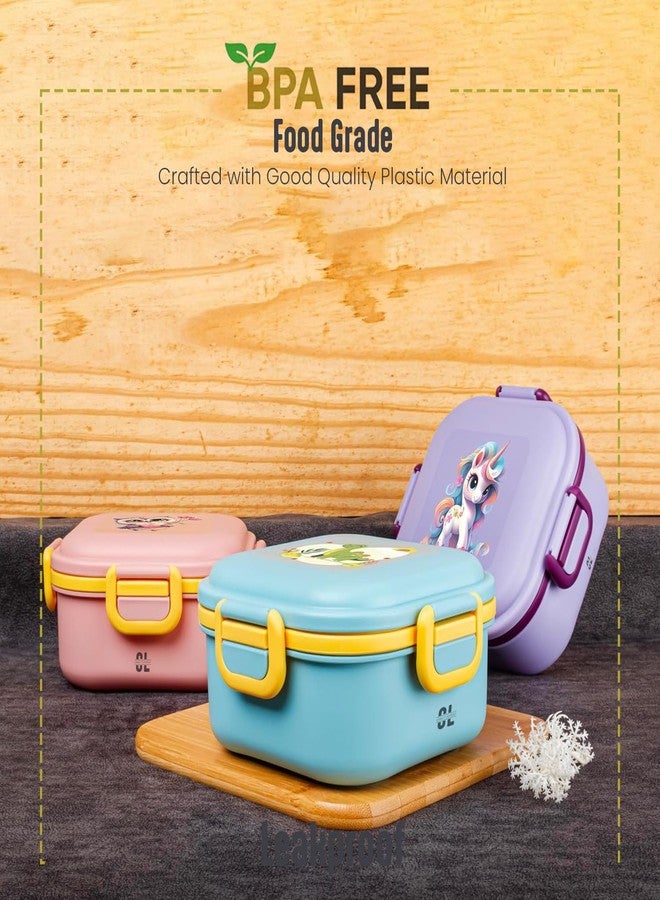 Craftlayout Hungers Lunch Box for Kids & Adults | Premium BPA-Free Plastic Tiffin | Airtight, Leak-Proof, Lightweight Food Container for School, Office, College & Travel | Multicolor - Image 2