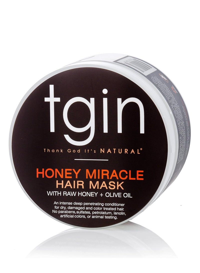 TGIN Honey Miracle Hair Mask with Raw Honey & Olive Oil - 340g - Image 1