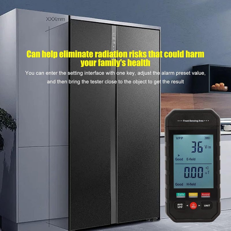 EMF Meter Handheld, Portable Digital EMF Detector with LCD Large Screen, Electromagnetic Radiation Detector for Home Office and Appliances - Image 3
