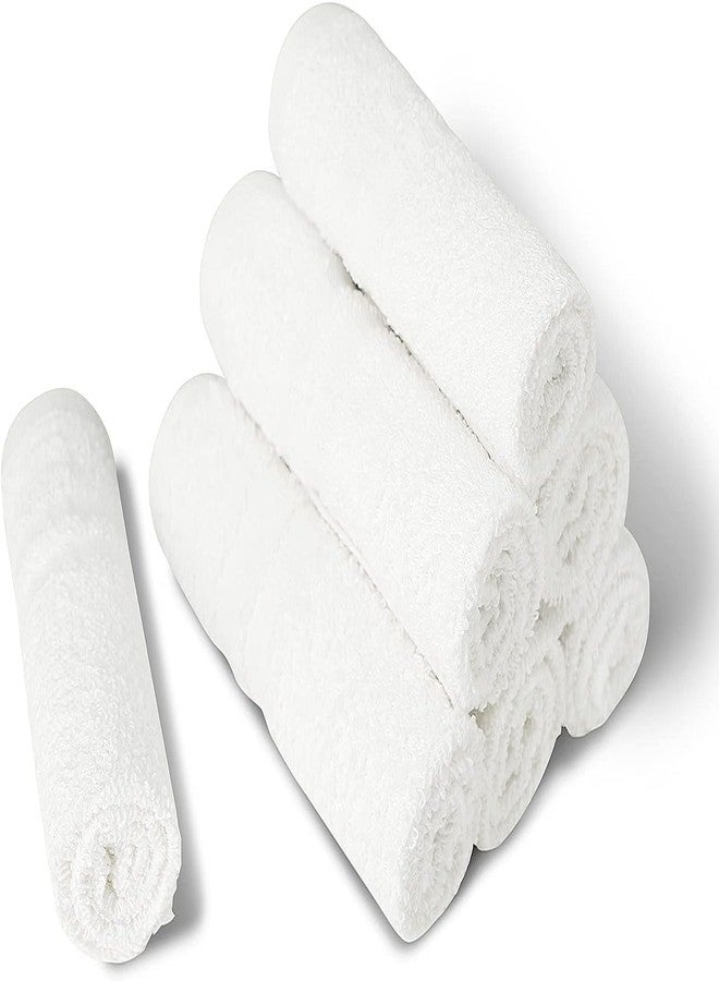STF Linen Towels Cotton Washcloths -(Pack of 50) Size 12x12 inc Commercial grade, Absorbent, Soft Towels, Face & Gym Towels, Kitchen,Hotel and Spa, Multipurpose Towels Reusable Fingertip Towels(White) - Image 5
