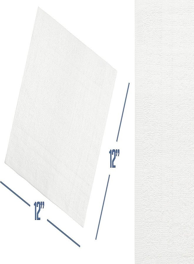 STF Linen Towels Cotton Washcloths -(Pack of 50) Size 12x12 inc Commercial grade, Absorbent, Soft Towels, Face & Gym Towels, Kitchen,Hotel and Spa, Multipurpose Towels Reusable Fingertip Towels(White) - Image 2