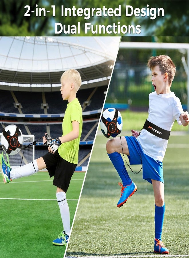 Xerceo 2-in-1 Handheld & Waist Belt Soccer Kick Trainer | Solo Juggling Net | Adjustable Thickened Strap & Sturdy Cord | Compatible with 3-in-1 Training Equipment for Kids & Adults - Image 3
