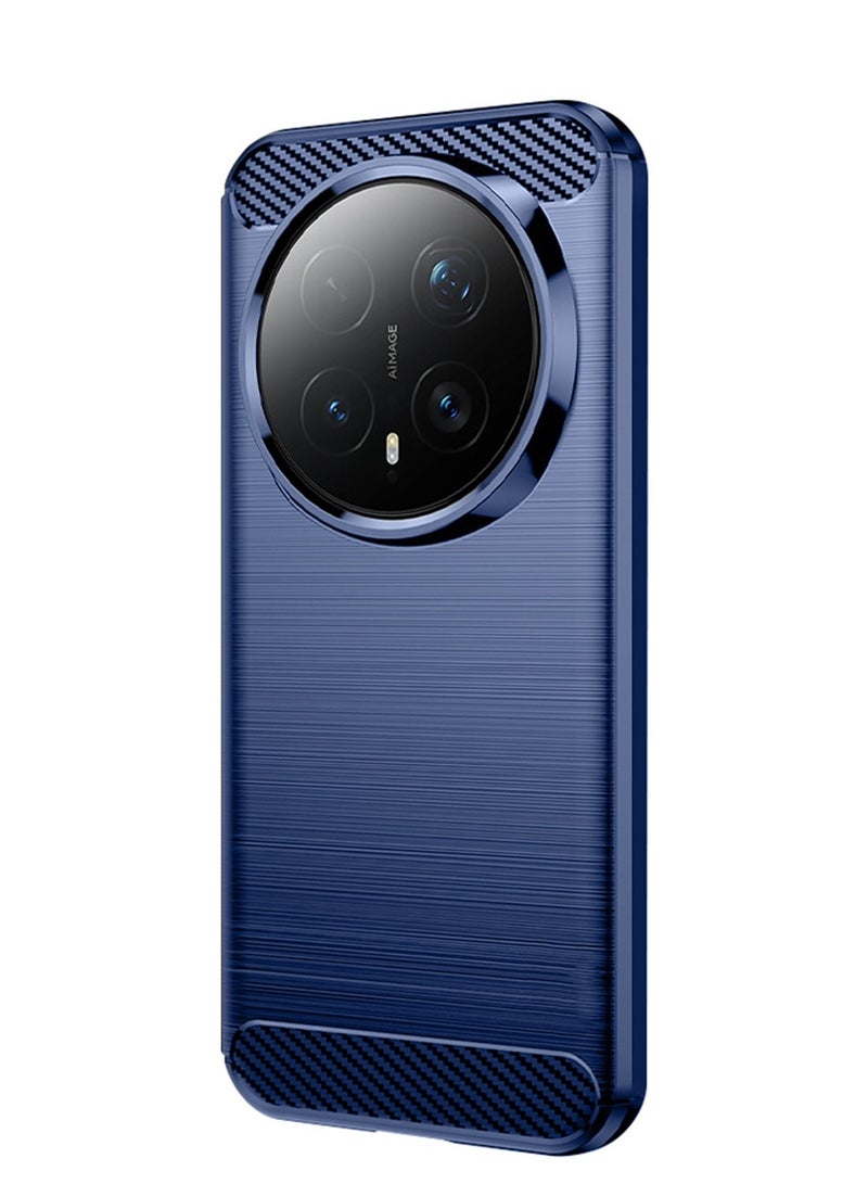 Wtech Honor Magic8 Pro 5G 2025 Silicone Brushed Texture Protective Case Cover (MCBPSN) - Navy Blue - Image 2