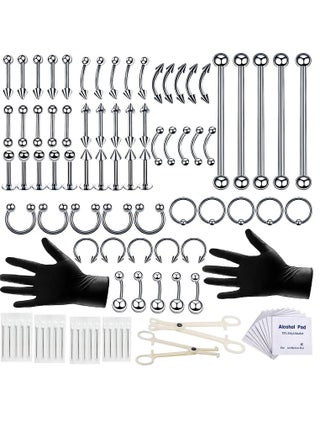 Piercing Kit 14G, 100Pcs 16G Nose Septum Rings Piercing Jewelry for Ear Lip Belly Button Tongue Tragus Cartilage Body Piercing Tools Kit with Piercing Needle Silver - pzsku/ZEA20514CBF8E38730808Z/45/_/1696203646/7d65ee6b-38fa-455d-91da-80deb62c7213