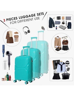 3-Piece Travel Luggage Set Unbreakable Light Weight with 360 Degree Rotation Wheels and Anti Theft Zipper Lock,Size 20/24/28 Inch - pzsku/ZEA20529B20B645ED89D3Z/45/_/1727177679/5e1ab789-e276-4daf-9eb1-0f7d67c867f3