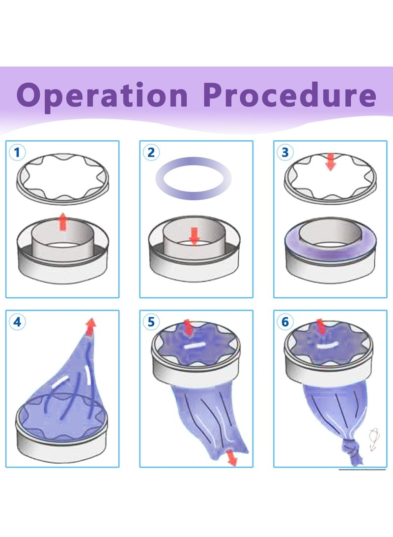 شراء جوي 8 قطع من أكياس إعادة تعبئة سلة الحفاضات الصديقة للبيئة، وأكياس إعادة تعبئة سلة الحفاضات للتخلص منها، وأكياس إزالة الروائح، وبطانات سلة حفاضات الأطفال، وأكياس الحفاضات - Image 5
